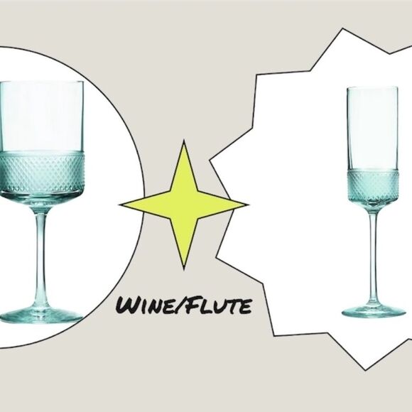 🩵ONE RARE and Retired New Blue Diamond Point FLUTE Glass, NOT WINE - Picture 4 of 4